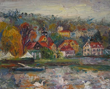 Viktoriya Gorodetska, Dresden Herbst Blick auf Loschwitz 