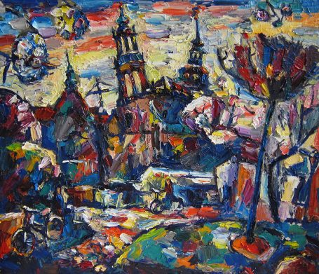 Viktoriya Gorodetska, Dresden Frühling Elberadweg Schief 