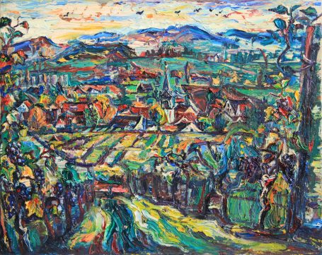 Viktoriya Gorodetska, Schweiz, Berge, Alpen, Dorf, Kirche