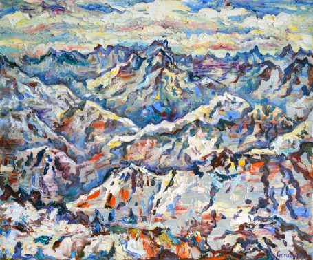 Viktoriya Gorodetska, Berggipfel, Berge, Alpen, Winter