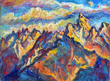 Viktoriya Gorodetska, Berge, Alpen, Sonnenuntergang