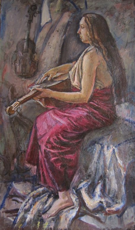 Viktoriya Gorodetska, Frau mit Domra 