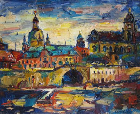 Dresden Elbe Blick auf Brühlsche Terrasseiktoriya Gorodetska, Dresden Elbe Blick auf Brühlsche Terrasse